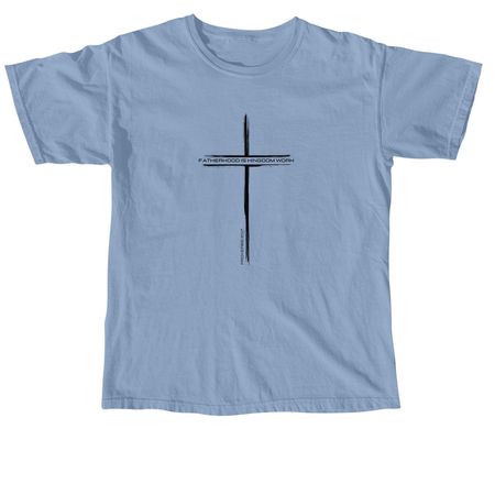 Fatherhood is Kingdom Work, a Washed Denim Comfort Colors Unisex Tee