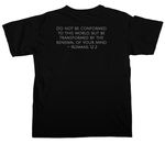 Be Square, a Black Comfort Colors Unisex Tee (back-view)