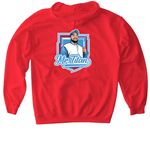 6th Annual &nbsp;Mr. Titan Event Shirt&nbsp;, a Red Gildan Softstyle Pullover Hoodie (back-view)