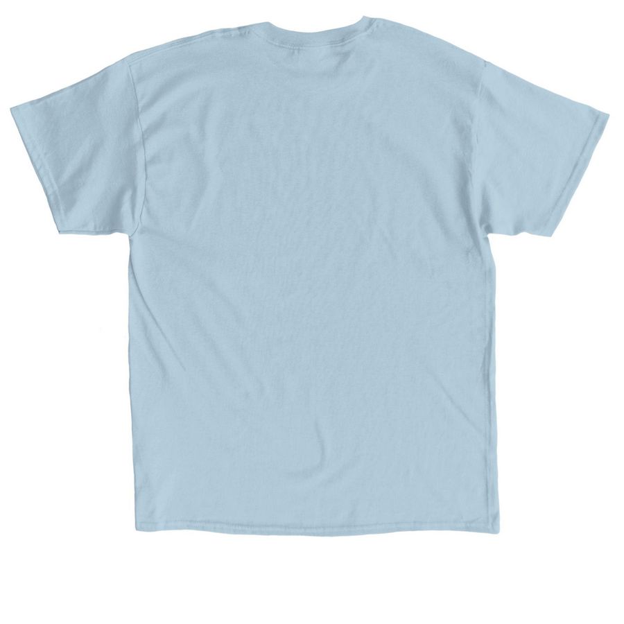 Roll with Pride, a Light Blue Classic Unisex Tee (back-view)