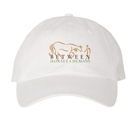 BHH Color Logo Hats, a White Printed Pigment Dye Baseball Cap
