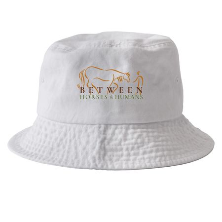 BHH Color Logo Hats, a White Printed Bucket Hat