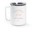 TRAVEL CUPPA, a White Stainless Steel Travel Mug (back-view)