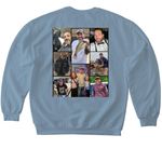 In Honor Of Nate Dowler, a Stone Blue Softstyle Crewneck Sweatshirt (back-view)