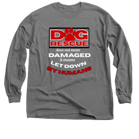 "Not Damaged", a Charcoal Classic Long Sleeve Tee