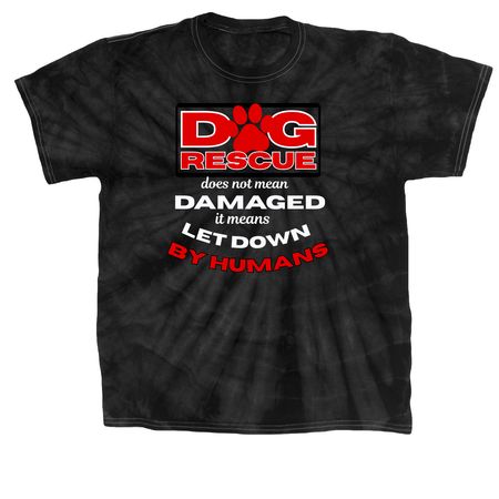 "Not Damaged", a Black Classic Tie Dye Tee