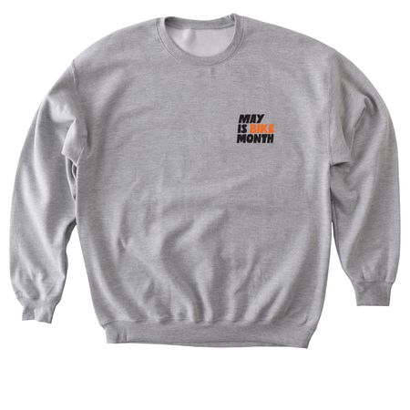 May is Bike Month 2026, a Sport Grey Softstyle Crewneck Sweatshirt