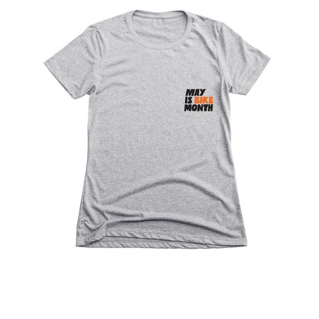 May is Bike Month 2026, a Dark Heather Grey Women's Slim Fit Tee