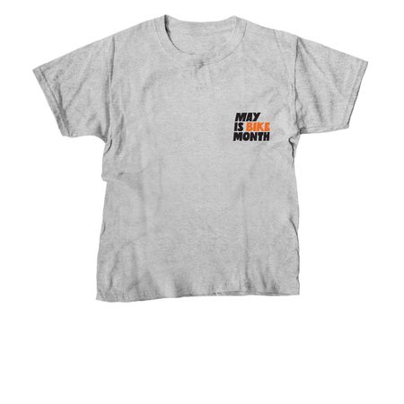 May is Bike Month 2026, a Sport Grey Youth Unisex Tee