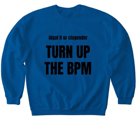 transexual raver, a Royal Softstyle Crewneck Sweatshirt