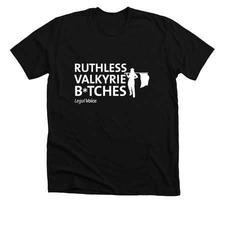 Ruthless Valkyrie B*tches, a Solid Black Blend Premium Unisex Tee