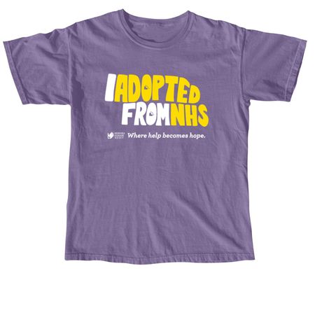 I Adopted From NHS, a Grape Comfort Colors Unisex Tee