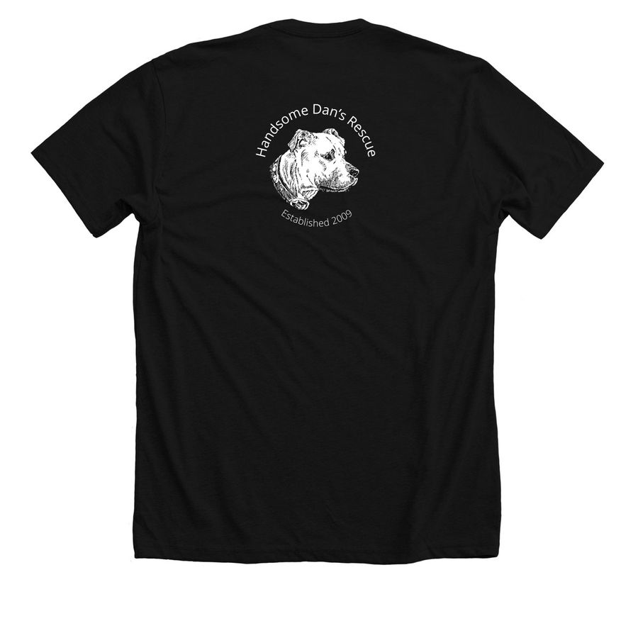End dogfighting., a Solid Black Blend Premium Unisex Tee (back-view)