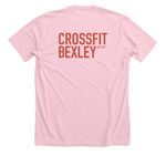 CrossFit Bexley Bunny, a Heather Pink Premium Unisex Tee (back-view)