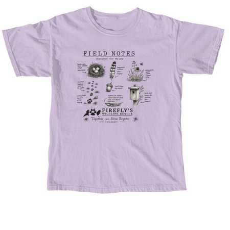 Field Notes, a Orchid Comfort Colors Unisex Tee