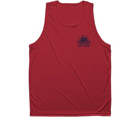 Performance Wear, Blue Logo, a True Red Unisex Performance Tank