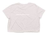 Freyja, a Heather Dust Women?s Flowy Cropped Tee (back-view)