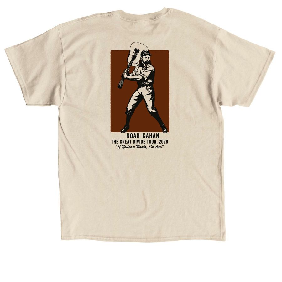 Noah Kahan Citi Field Merch, a Sand Classic Unisex Tee (back-view)