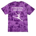 Farmington Valley Dance Festival, a Purple Crystal Tie Dye Tee (back-view)