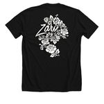 The #1, a Solid Black Blend Premium Unisex Tee (back-view)