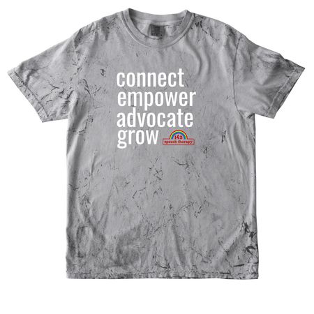 connect. empower. advocate. grow, a Smoke Comfort Colors Colorblast Tee