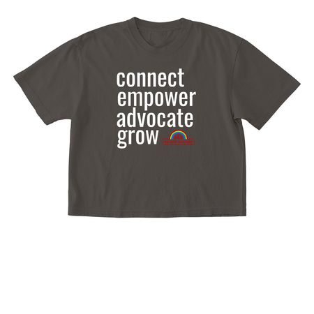 connect. empower. advocate. grow, a Pepper Comfort Colors Boxy Tee