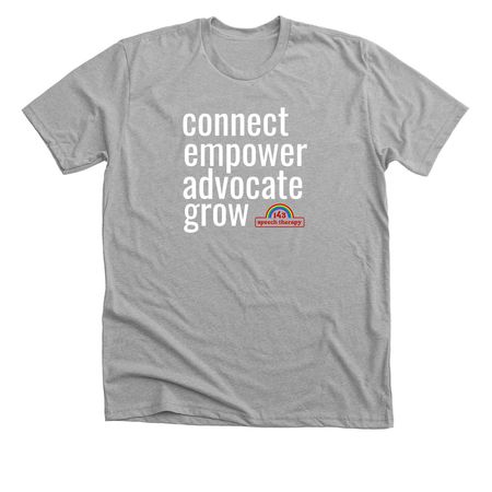 connect. empower. advocate. grow, a Athletic Heather Premium Unisex Tee