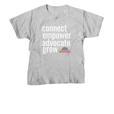 connect. empower. advocate. grow, a Sport Grey Youth Unisex Tee
