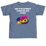 KHQ Team at the Alzheimer's Walk, a Blue Jean Comfort Colors Unisex Tee (back-view)
