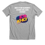 KHQ Team at the Alzheimer's Walk, a Athletic Heather Premium Unisex Tee (back-view)