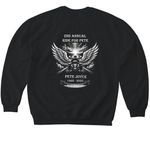 Ride for Pete, a Black Softstyle Crewneck Sweatshirt (back-view)