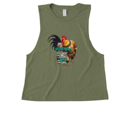 Be Watchful, a Olive You Green Allmade Eco Triblend Women?s Muscle Tank