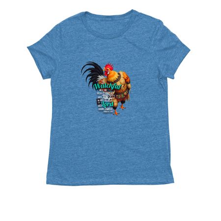 Be Watchful, a Azure Blue Allmade Eco Triblend Women?s Tee