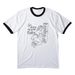 Go down on your ballot!, a White/ Jet Black Cotton Ringer Tee