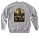 Boonsboro Built it First T-Shirt&nbsp;, a Sport Grey Softstyle Crewneck Sweatshirt (back-view)