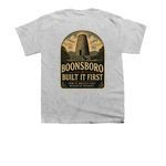 Boonsboro Built it First T-Shirt&nbsp;, a Sport Grey Youth Unisex Tee (back-view)
