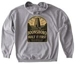 Boonsboro Built it First T-Shirt&nbsp;, a Sport Grey Gildan Softstyle Pullover Hoodie (back-view)