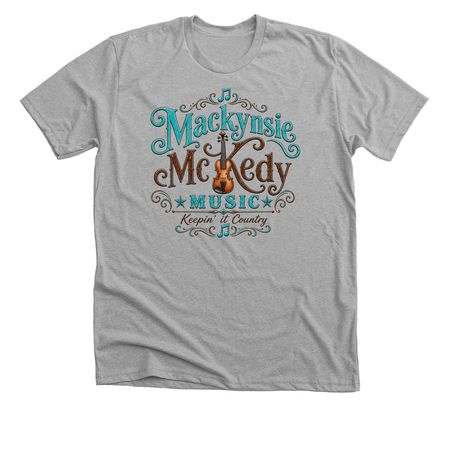 Mackynsie Turquoise Logo Shirt, a Athletic Heather Premium Unisex Tee