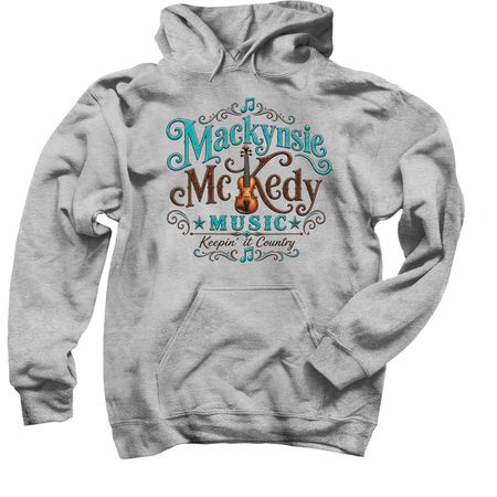 Mackynsie Turquoise Logo Shirt, a Sport Grey Pullover Hoodie