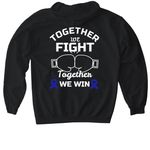 Fran?s Battle with Colorectal Cancer, a Black Gildan Softstyle Pullover Hoodie (back-view)