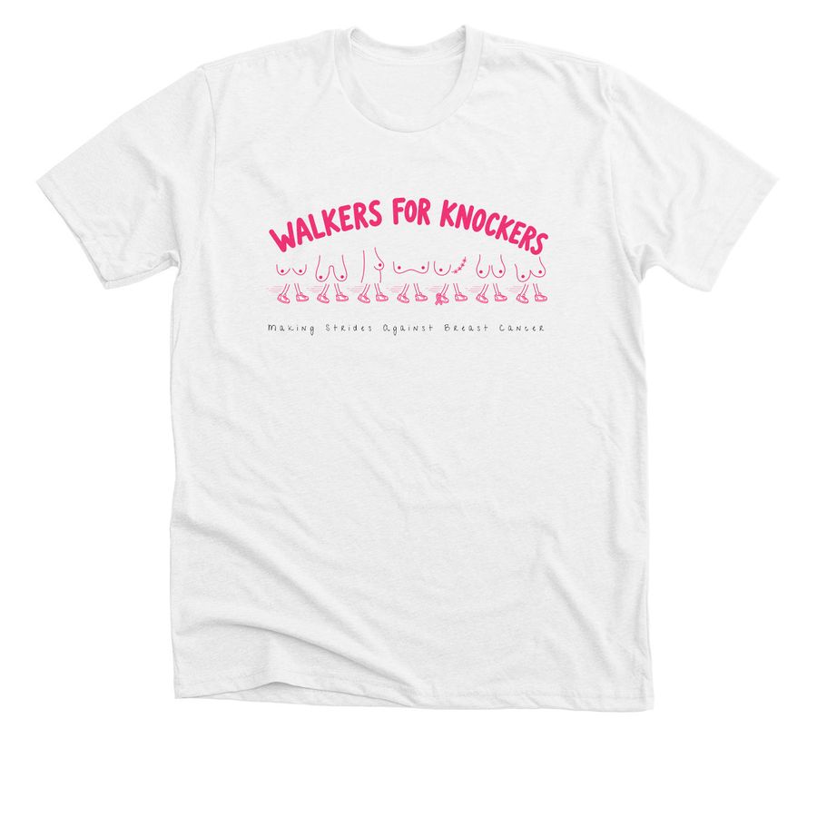 Walkers For Knockers, a Solid White Blend Premium Unisex Tee