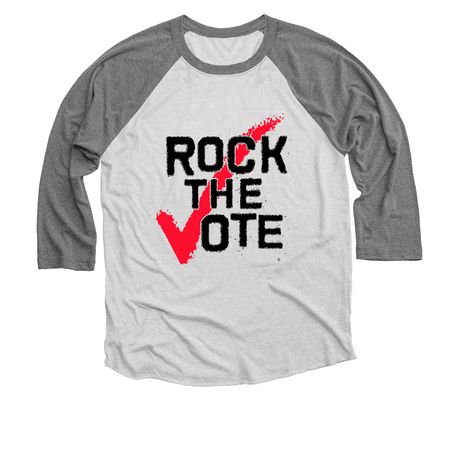 The Throwback Collection, a Premium Heather and Heather White 3/4 Sleeve Baseball Tee