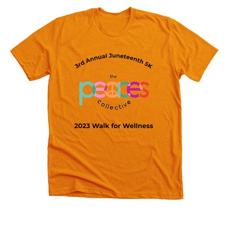 3rd Annual Juneteenth 5K, a Heather Orange Premium Unisex Tee