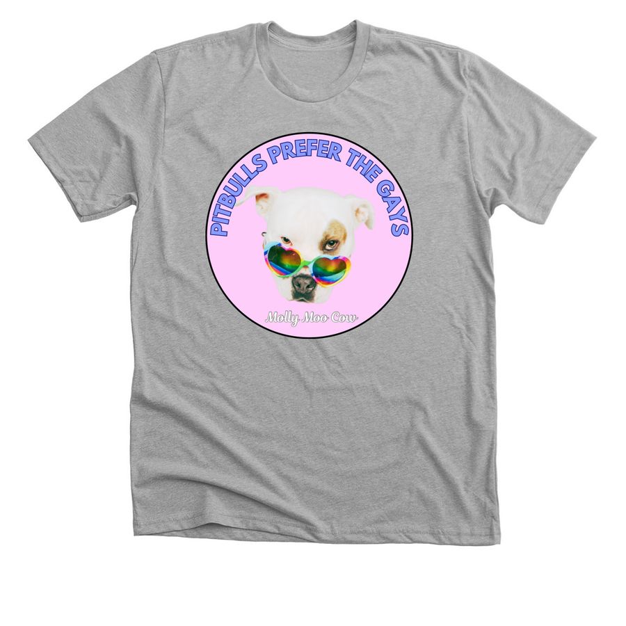 PITBULLS PREFER THE GAYS, a Athletic Heather Premium Unisex Tee
