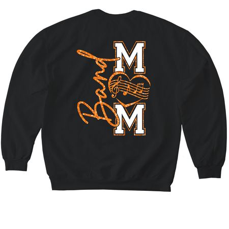 Grissom Band Mom, a Black Softstyle Crewneck Sweatshirt