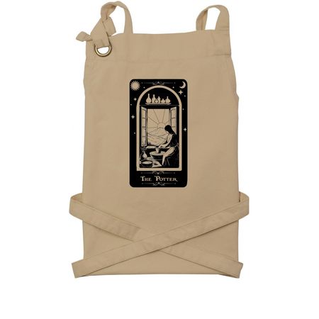 Major Arcana: The Potter, a Khaki Cotton Canvas Pocket Apron