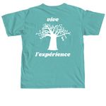 Vive Senegal 2026 (wh), a Seafoam Comfort Colors Unisex Tee (back-view)