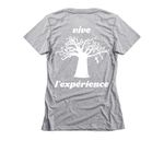 Vive Senegal 2026 (wh), a Dark Heather Grey Women's Slim Fit Tee (back-view)