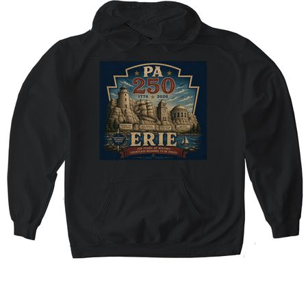 The Keystone Legacy, a Black Gildan Softstyle Pullover Hoodie