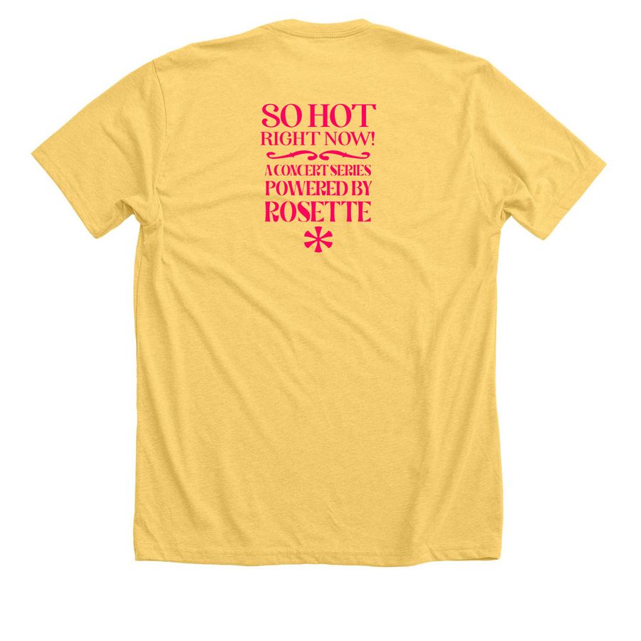 Kevin Puts t-shirt, a Heather Yellow Gold Premium Unisex Tee (back-view)